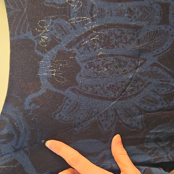 Desigual | Black & Navy Floral Drop Waist Dress | Size M | Artsy, Boho, Y2K - Picture 5 of 10